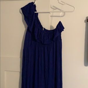 Pink Blush Maternity Maxi Dress one shoulder